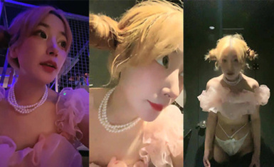 和幾個舔狗線下見面，火鍋店內開干，【喬寶快噴啊】，廁所大炮，酒吧和戶外自慰噴水，真是膽大包天 (7)