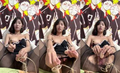 福利姬 行簡 黑絲自慰 (2)